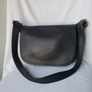 Coach Vintage Black Patricia Flap Messenger